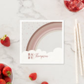 Boho Mute Rainbow Baby Shower Girl Napkins Serviette (Beispiel)