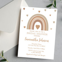 Boho-Muted-Rainbow-Brautjungfernhochzeits-Einladun
