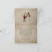 Boho Mutes Fall Blumenfall in Liebe Brautparty Dankeskarte (Innenseite)