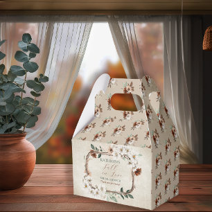 Boho Mutes Fall Floral Brautparty Geschenkschachtel