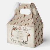 Boho Mutes Fall Floral Brautparty Geschenkschachtel (Rückseite)