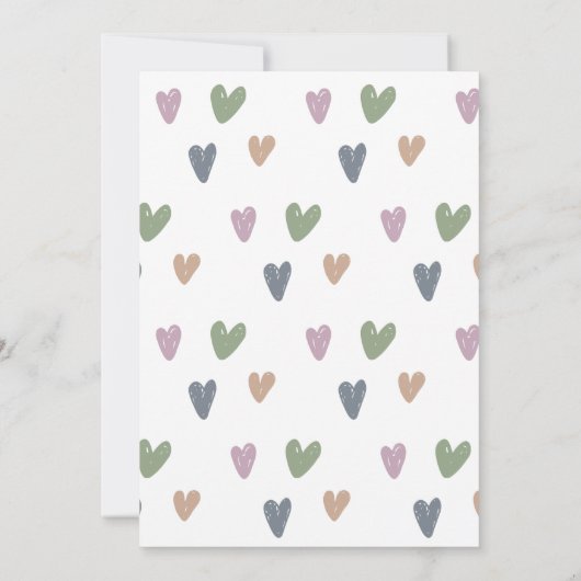 Boho Mutes Rainbow Baby Shower Einladung (Rückseite)