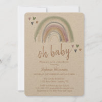 Boho Mutes Rainbow Kraft Paper Baby Shooting