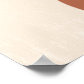 Boho Mutes Terracotta Neutrale Abstrakte Bowls Art Poster (Ecke)