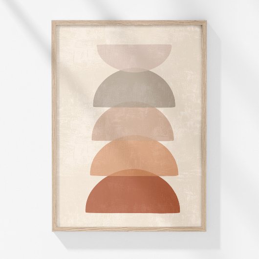 Boho Mutes Terracotta Neutrale Abstrakte Bowls Art Poster