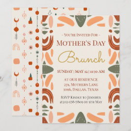 Boho-Muttertags-Brunch-Einladungskarte Einladung
