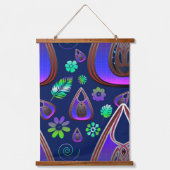 Boho My Treasure 0 Pattern Wandteppich Mit Holzrahmen (Vorderseite)