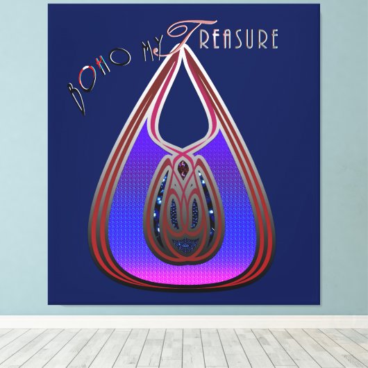 Boho My Treasure Leinwanddruck (Insitu (Holzboden))