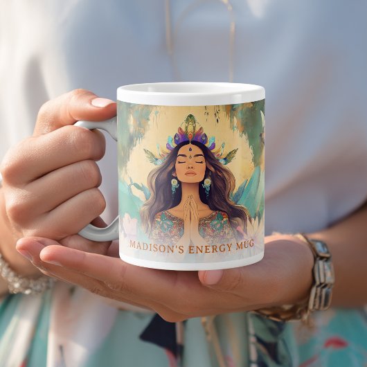 Boho Mystic Energy Spiritual Woman Custom Jumbo-Tasse