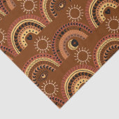 Boho Mystic Eye Rainbow Brown Hintergrund Seidenpapier (Detail)