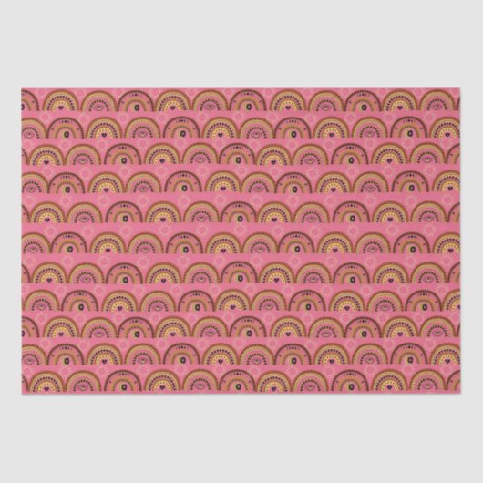 Boho Mystic Eye Rainbow Rose Hintergrund Seidenpapier (Vorderseite)