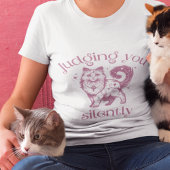 Boho Mystical Cat "Judings You Silently" Sarcastic Tri-Blend Shirt