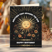 Boho Mystical Sun Birthday Karte