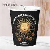 Boho Mystical Sun Birthday Pappbecher