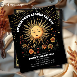 Boho Mystical Sun - Einladung zum 16. Geburtstag