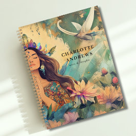 Boho-Mystik-Spiritualitäts-Illustration einer Frau Planer