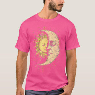 Boho-Mystische-Sonne-und-Mond-Ästhetik-Himmelskörp T-Shirt