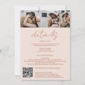 Boho Names Skript 4 Foto alle in einer Hochzeit Einladung (Rückseite)