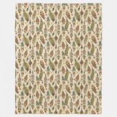 Boho Native Authentic Tribal Ethnic Feathers Pfeil Fleecedecke (Vorderseite)