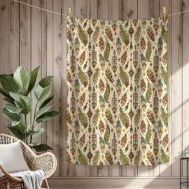 Boho Native Authentic Tribal Ethnic Feathers Pfeil Fleecedecke