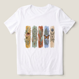 Boho Natur Elemente Wasserfarbe Erdige Ästhetik Tri-Blend Shirt