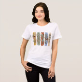 Boho Natur Elemente Wasserfarbe Erdige Ästhetik Tri-Blend Shirt (Vorderseite voll)