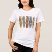Boho Natur Elemente Wasserfarbe Erdige Ästhetik Tri-Blend Shirt (Vorderseite)