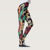 Boho Natur floral, asiatisch boho Zen-Stil Legging Leggings (Rechts)