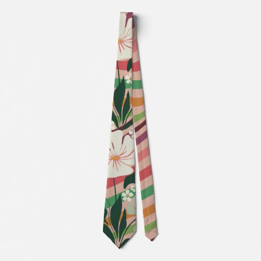 Boho Natur liebt Blumenmuster Krawatte (Vorderseite)