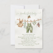 Boho Nature Baby Shower Clothesline Bücher für Bab Einladung (Vorderseite)