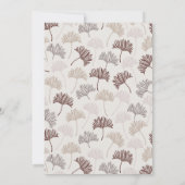 Boho Nature Burgundy und Taupe Botanische Hochzeit Einladung (Rückseite)