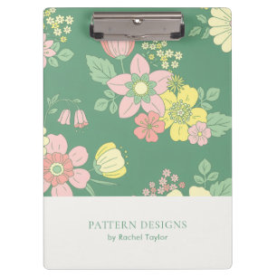 Boho Nature Floral Klemmbrett