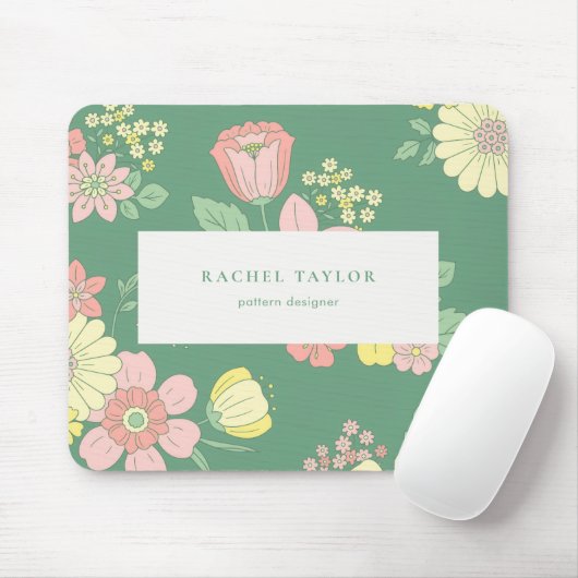 Boho Nature Floral Mousepad (Mit Mouse)