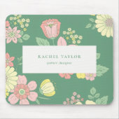 Boho Nature Floral Mousepad (Vorne)