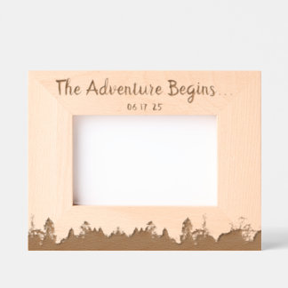 Boho Nature Rustic Anniversary Frame Geätzte Rahmen
