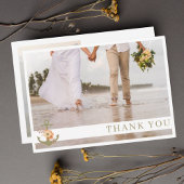 Boho Nautical Beach Foto Wedding Dankeschön Card Dankeskarte