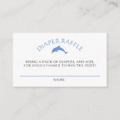 Boho Nautical Blue Diaper Ruffle Baby Dusche Begleitkarte (Vorderseite)