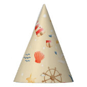 Boho Nautical Boat Lighthouse Muster Geburtstag Partyhütchen (Links)