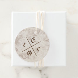 Boho Nautical Hochzeit in Urlaubsort Geschenkanhänger