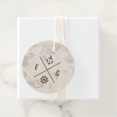 Boho Nautical Hochzeit in Urlaubsort Geschenkanhänger (Beispiel)