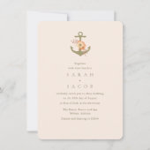 Boho Nautical Wedding Einladung (Vorderseite)