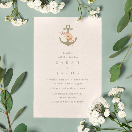 Boho Nautical Wedding Einladung