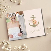 Boho Nautical Wedding Foto Vielen Dank Postkarte