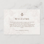 Boho Nautical Wedding Timeline Enclosure Card Begleitkarte (Vorderseite)