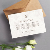 Boho Nautical Wedding Timeline Enclosure Card Begleitkarte