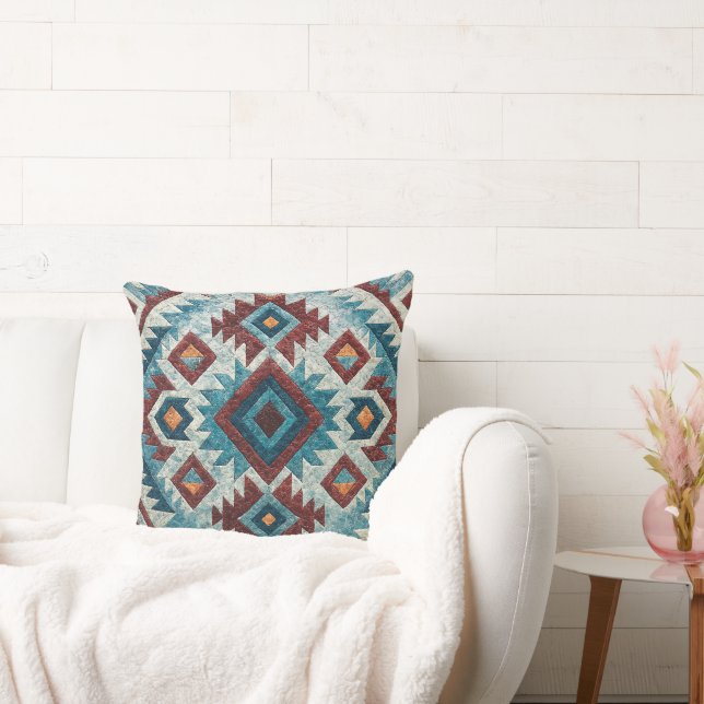 Boho Navajo Tribal Throw Pillow Kissen (Liege)