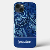 Boho Navy Blue Bandanna Case-Mate iPhone Hülle (Rückseite)