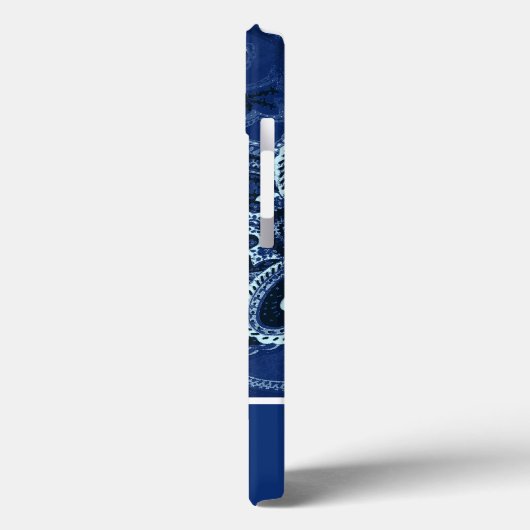 Boho Navy Blue Bandanna Case-Mate iPhone Hülle (Rückseite / Links)