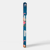 Boho navy blue blush pink floral rose gold stripes Case-Mate iPhone hülle (Rückseite / Rechts)