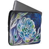 Boho Navy Blue Celestial Dahlia Floral Watercolor Laptopschutzhülle (Vorne Rechts)